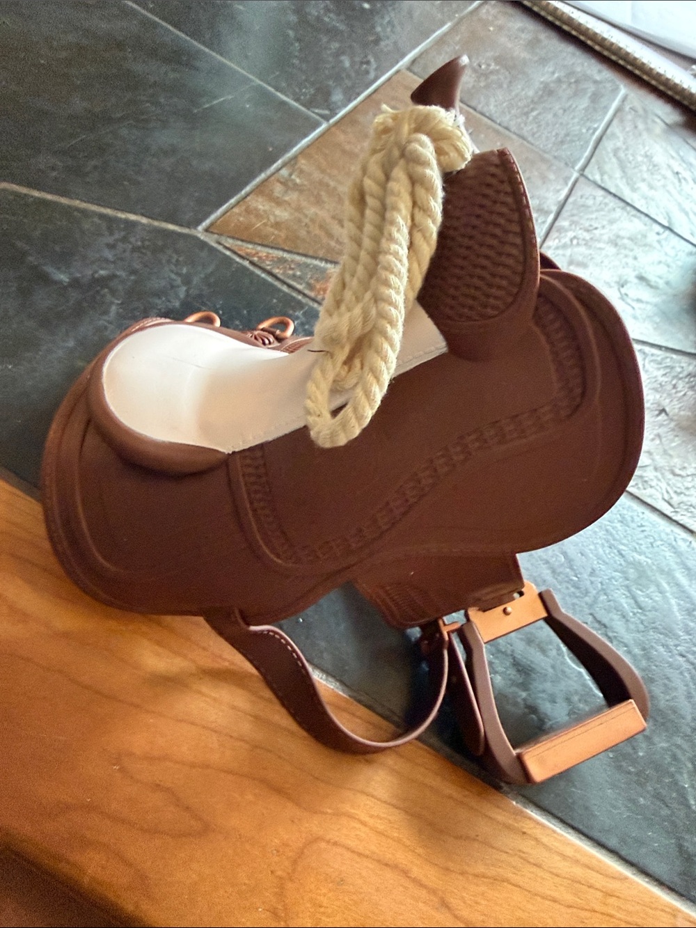 Our Generation 18 inch doll horse saddle brown light pink rubber replacement ;)